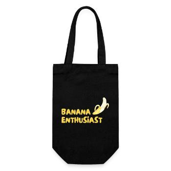 Banana Enthusiast Logo - Gift Bag for Bottles - black - Front