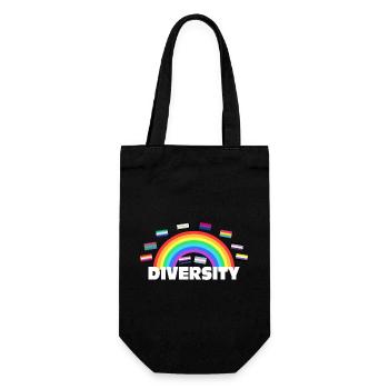 Diversity Rainbow - Diversity Design - Gift Bag for Bottles - black - Front