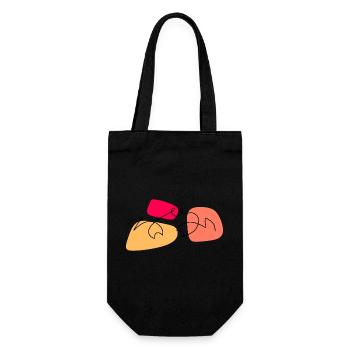 Lineart crab with color background - Gift Bag for Bottles - black - Front