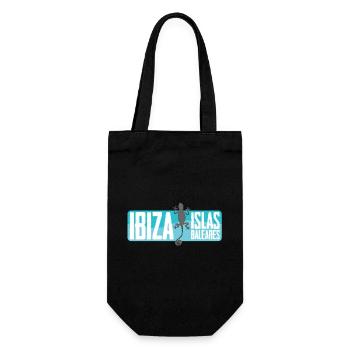 Ibiza Insel Vektor Design - Geschenkbeutel für Flaschen - Schwarz - Vorne