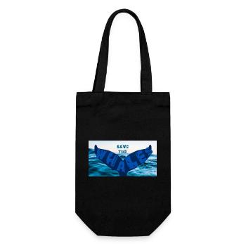 Save the whales - Geschenkbeutel für Flaschen - Schwarz - Vorne