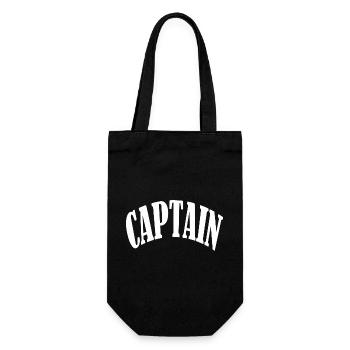 captain sailor captain anchor sea sea coast - Gift Bag for Bottles - black - Front