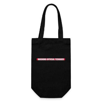 warning official teenager Zitat - Geschenkbeutel für Flaschen - Schwarz - Vorne