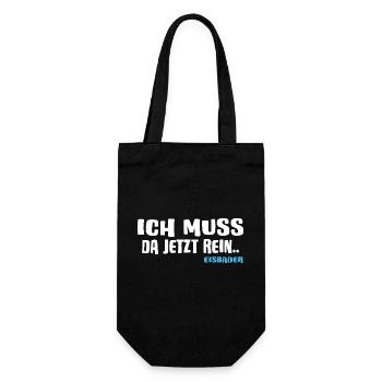 Eisbader Winterschwimmer Winterhart Eisbad - Geschenkbeutel für Flaschen - Schwarz - Vorne