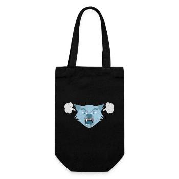 Wütender Wolf - Geschenkbeutel für Flaschen - Schwarz - Vorne