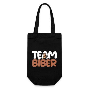 Nagetier Biberliebhaber Biber - Geschenkbeutel für Flaschen - Schwarz - Vorne