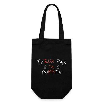 j'peux pas j'ai pompier - Sac à bouteille - noir - Devant