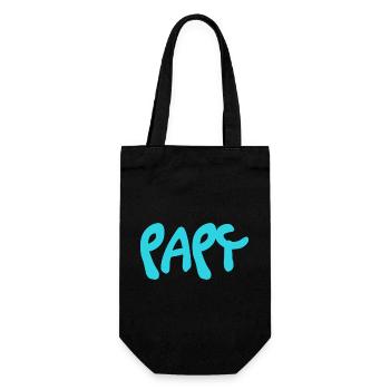 OPA. VATERTAG. FROHER VATERTAG. ICH LIEBE DICH. - Geschenkbeutel für Flaschen - Schwarz - Vorne