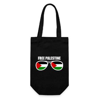 Free palestine - Geschenkbeutel für Flaschen - Schwarz - Vorne