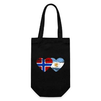 Norway Argentina Flag Used - Gift Bag for Bottles - black - Front