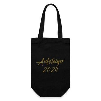 Aufsteiger 2024 Aufstiegstrikot Aufstieg 24 - Geschenkbeutel für Flaschen - Schwarz - Vorne