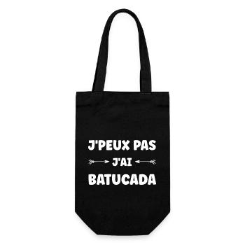 Humour tambour batucada - Sac à bouteille - noir - Devant