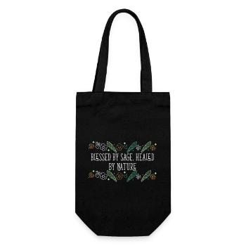 By Sage Healed By Nature Smudge Sticks - Gift Bag for Bottles - black - Front