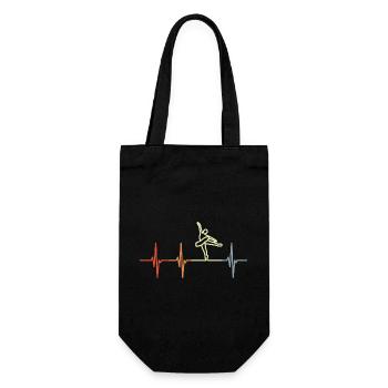Vintage Ballerina Heartbeat - Gift Bag for Bottles - black - Front