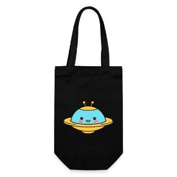 flying saucer - Gift Bag for Bottles - black - Front