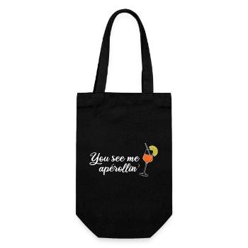 You see me aperollin’ - Geschenkbeutel für Flaschen - Schwarz - Vorne