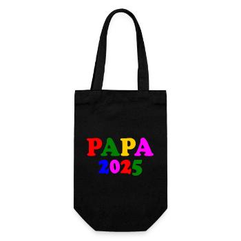 Papa 2025 - Gift Bag for Bottles - black - Front
