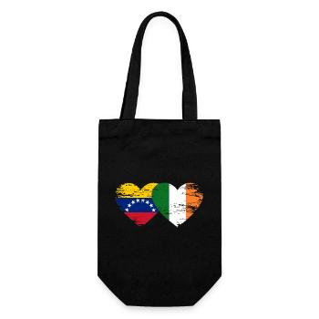 Venezuela Ireland Hearts Collage - Gift Bag for Bottles - black - Front