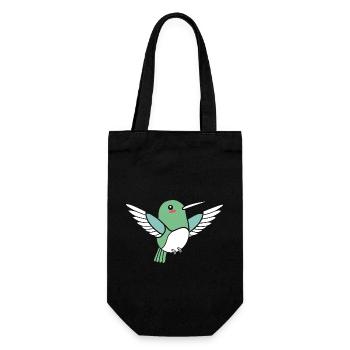 Kolibri - Geschenkbeutel für Flaschen - Schwarz - Vorne
