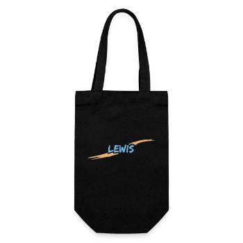 Geschenk für Lewis - Geschenkbeutel für Flaschen - Schwarz - Vorne