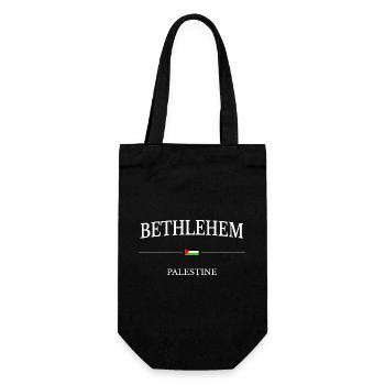 Bethlehem Palästina Flagge - Geschenkbeutel für Flaschen - Schwarz - Vorne