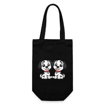 Dalmatian Dog Comic - Gift Bag for Bottles - black - Front