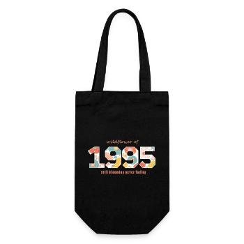 Floral 1995 - 30th anniversary - Gift Bag for Bottles - black - Front