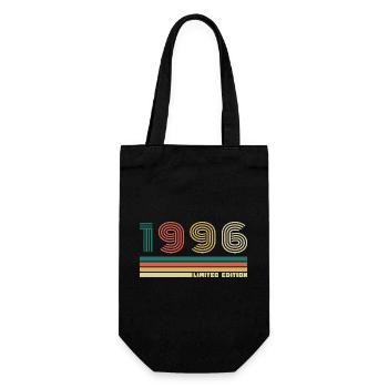 30 Years 1996 Vintage Retro Birthday - Gift Bag for Bottles - black - Front
