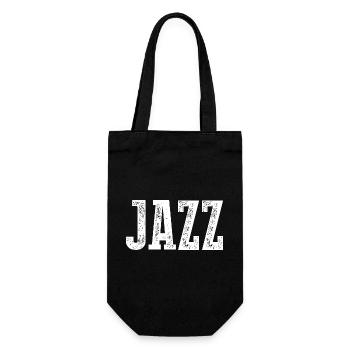 T-shirt de typographie en détresse jazz - Sac à bouteille - noir - Devant