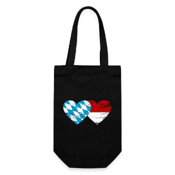 Bavaria Indonesia Flag Heart Used - Gift Bag for Bottles - black - Front