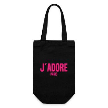 J´Adore Paris - I love Paris - France - Frankreich - Geschenkbeutel für Flaschen - Schwarz - Vorne