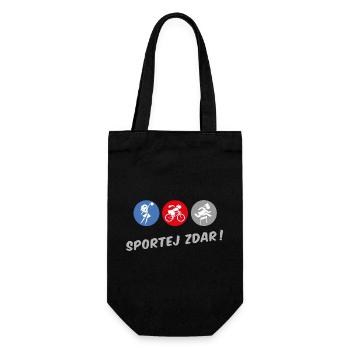 SPORTEJ ZDAR! - Geschenkbeutel für Flaschen - Schwarz - Vorne