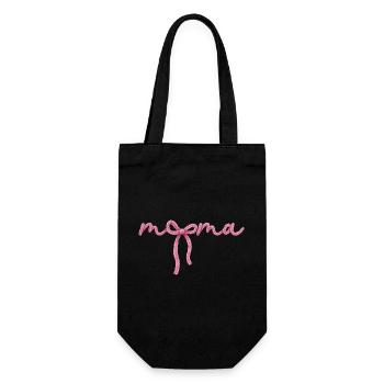 Mom Bow - Gift Bag for Bottles - black - Front