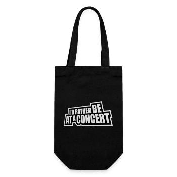 I'd Rather Be At A Concert Lustig Musik Konzert - Gift Bag for Bottles - black - Front