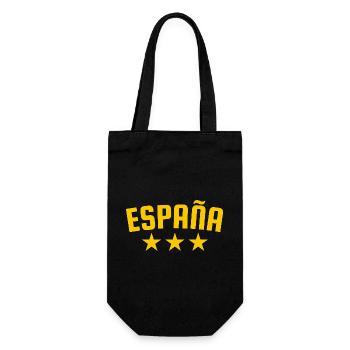 Spanien 3 Sterne Design Gelb - Geschenkbeutel für Flaschen - Schwarz - Vorne