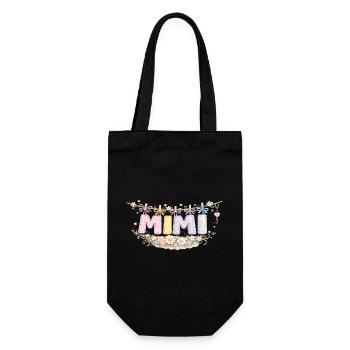 Mimi Flowers and Pastel | Sweetheart Granny Gift - Gift Bag for Bottles - black - Front