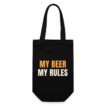 Ma bière Ma règle Bière Drôle Dit Chemise - Sac à bouteille - noir - Devant