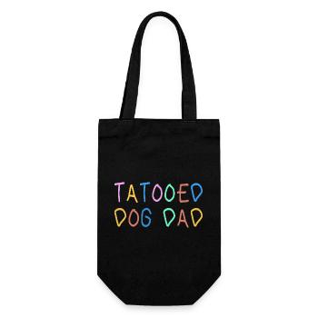Tatooed Dog Dad Gift Father's Day Dog - Gift Bag for Bottles - black - Front