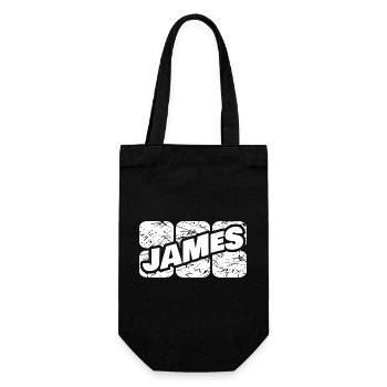 First name James - Gift Bag for Bottles - black - Front
