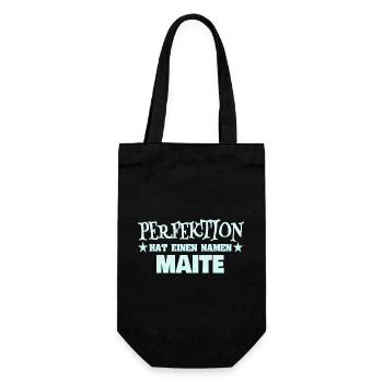 Frauenname Maite - Geschenkbeutel für Flaschen - Schwarz - Vorne