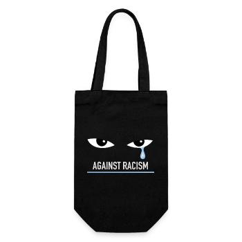 AGAINST RACISM - The Blue Tear - Geschenkbeutel für Flaschen - Schwarz - Vorne