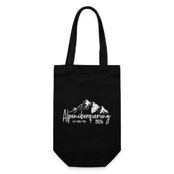 Alpenüberquerung 2026 Alpe Adria Trail - Geschenkbeutel für Flaschen - Schwarz - Vorne