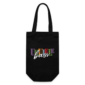 Ukulele Bass - Geschenkbeutel für Flaschen - Schwarz - Vorne
