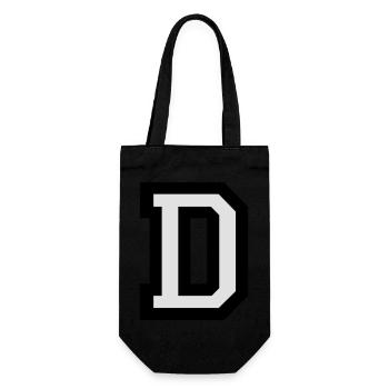 Buchstabe D - Geschenkbeutel für Flaschen - Schwarz - Vorne