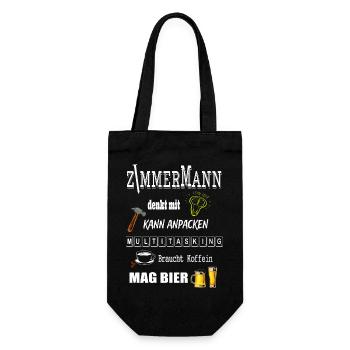 Zimmermann - Geschenkbeutel für Flaschen - Schwarz - Vorne