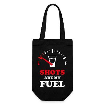 SHOTS ALKOHOL SAUFEN MALLORCA - Geschenkbeutel für Flaschen - Schwarz - Vorne