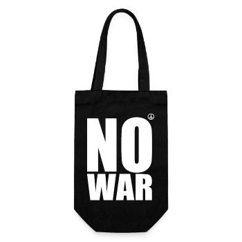 No war - Gift Bag for Bottles - black - Front