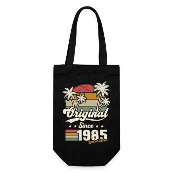 Geschenk 1985 Jahre Jubiläum Jahrgang Jahrgang geboren 1985 - Geschenkbeutel für Flaschen - Schwarz - Vorne
