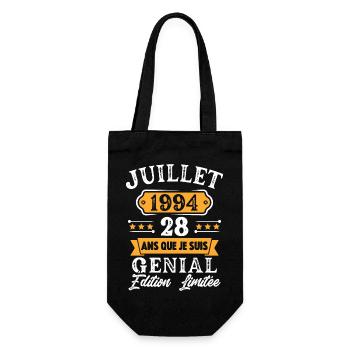 Cadeau D'anniversaire 28 Ans juillet 1994 Rétro - Sac à bouteille - noir - Devant