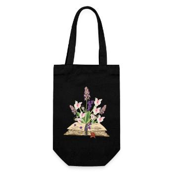 Widblumen - Kräuter - Geschenkbeutel für Flaschen - Schwarz - Vorne